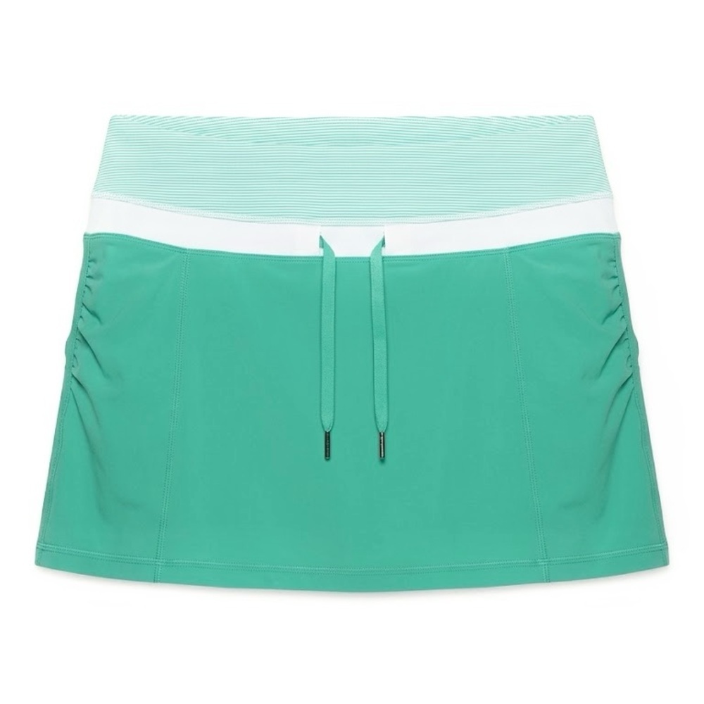 Lululemon Pace Setter Skirt / Scort- Bali Breeze / Striped Waistband - Size 10